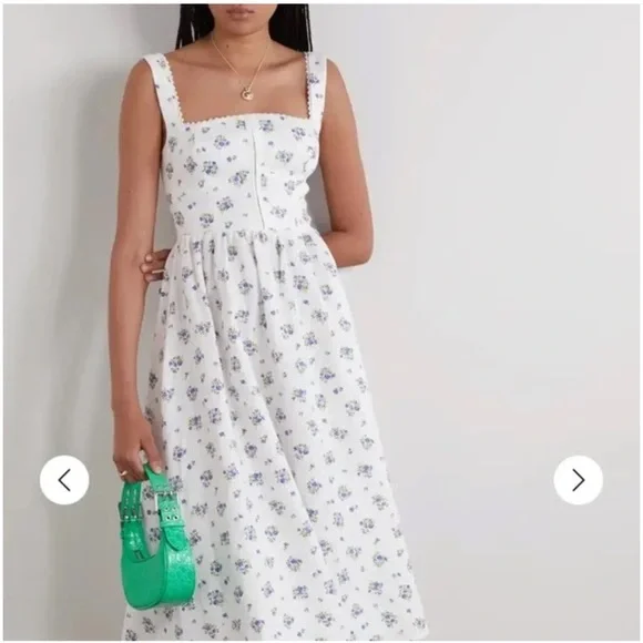 Reformation Tagliatelle Floral-print Linen Midi Dress - Picture 3 of 10